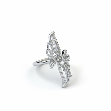 Fülgyűrű szárnyakkal, orvosi acélból