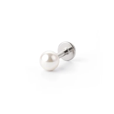 Labret metálfényes golyóval