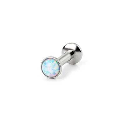 Push-in labret opállal díszítve