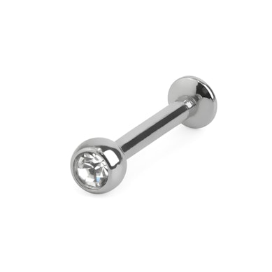 Push-in labret kristállyal