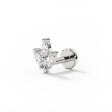 Push-in labret marquise kövekkel