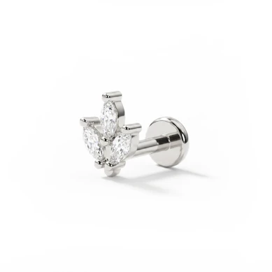 Push-in labret marquise kövekkel