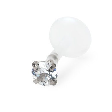 Labret PTFE szárral, különböző formájú kövekkel