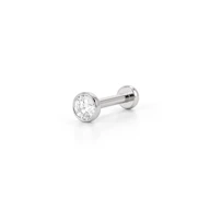 Push-in labret titánból, beágyazott kővel