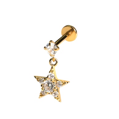 Labret csillagmedállal és kövekkel