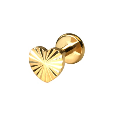 Szívformájú labret textúrált mintával
