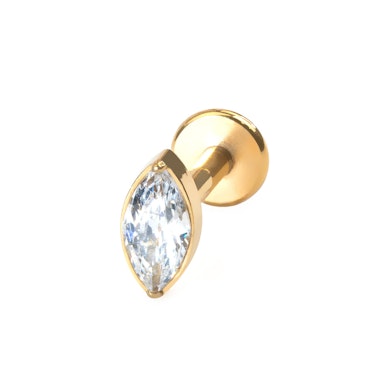 Titán labret marquise kővel