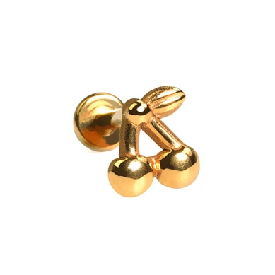 Cseresznyés titán labret lapos hátoldallal