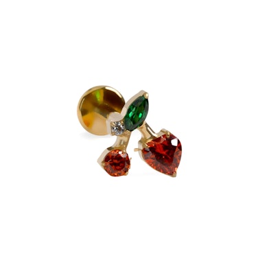 Cseresznyés labret színes kövekkel