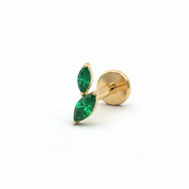 Titán labret két marquise kővel