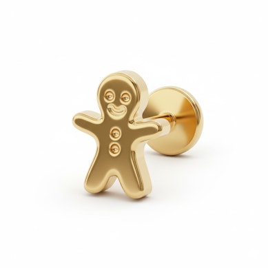 Mézeskalács alakú titán labret