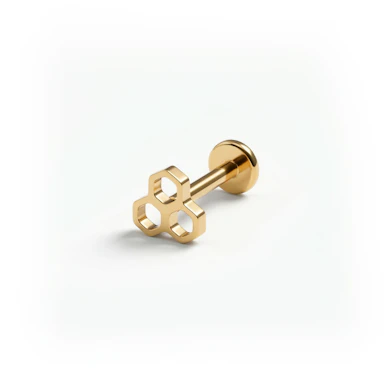 Méhsejtmintás titán labret