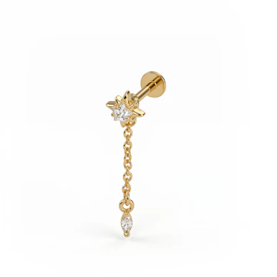 Csillagos labret charmmal