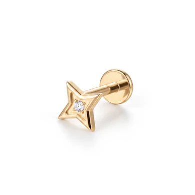 Titán labret geometrikus csillagmotívummal