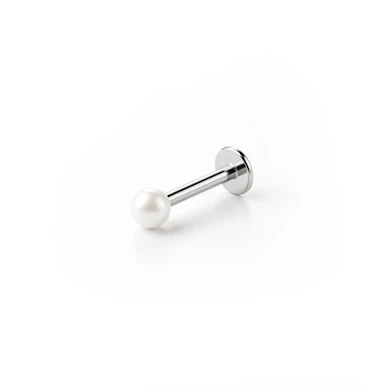 Labret gyöngyház hatású akril golyóval, különféle színekben