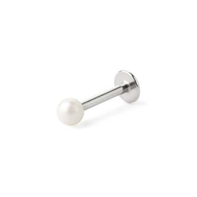 Labret gyöngyház hatású akril golyóval, különféle színekben