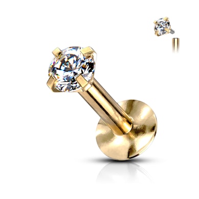 Labret, pici kővel és színes szárral