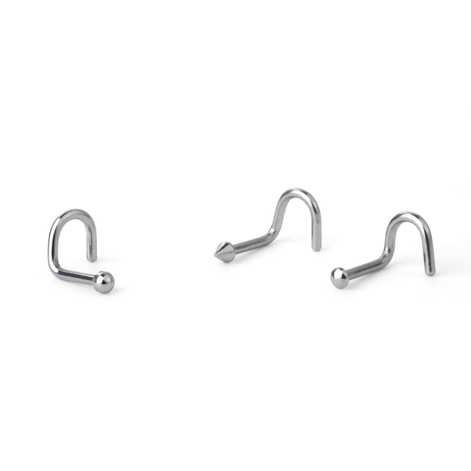 Orr piercing titániumból, választható véggel