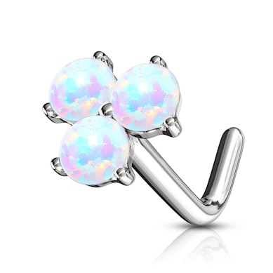 Orr piercing 14-karátos aranyból, három opál kővel díszítve