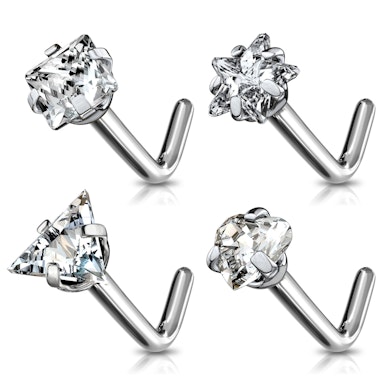 Orr piercing titániumból és többféle kő dizájnnal