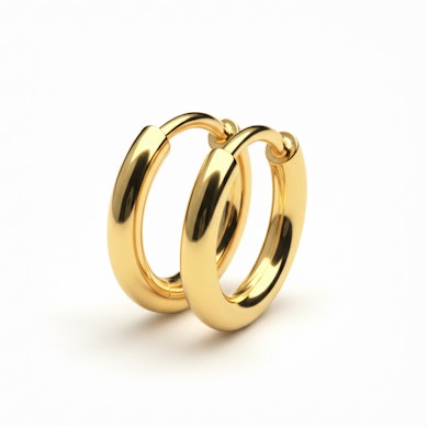 Egy pár titán huggie karika