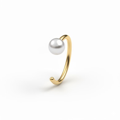 Titán nyitott karika gyönggyel