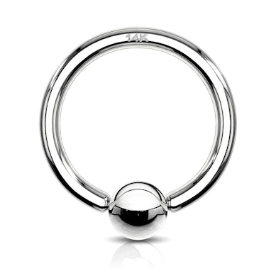 Golyózáras karika 14 karátos aranyból