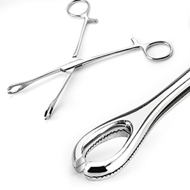 Foerster slotted forceps réselt ovál fogó