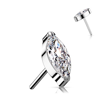 Titán, menetnélküli, push-in fej marquise kővel