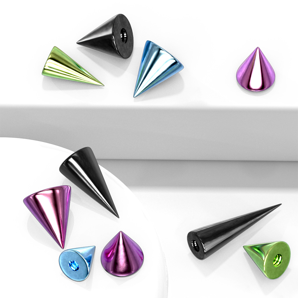 Piercing tüskék különböző méretekben és színekben