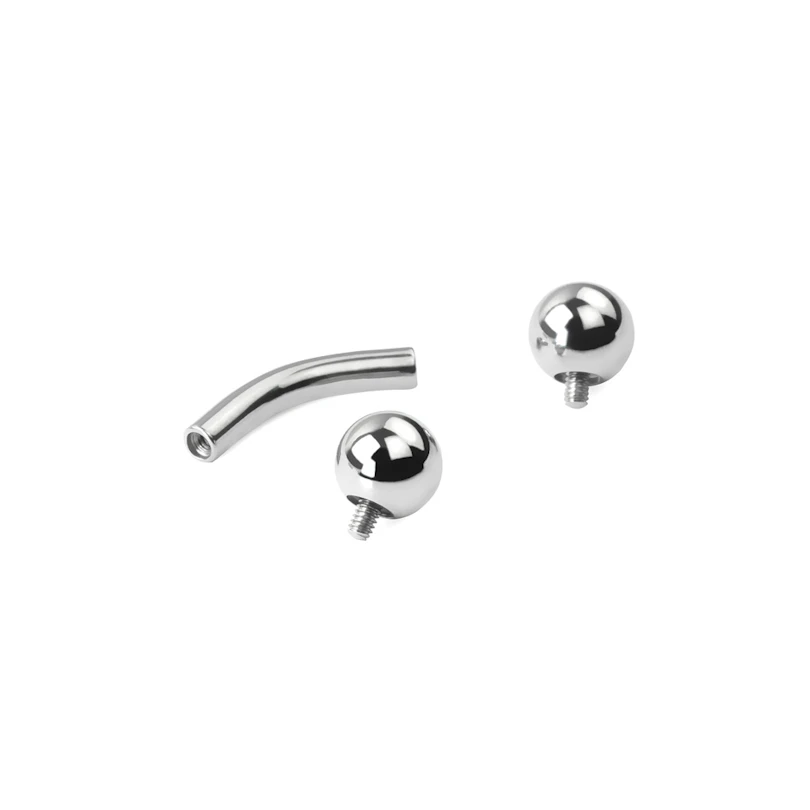 Nagyméretű banán piercing, belső menettel