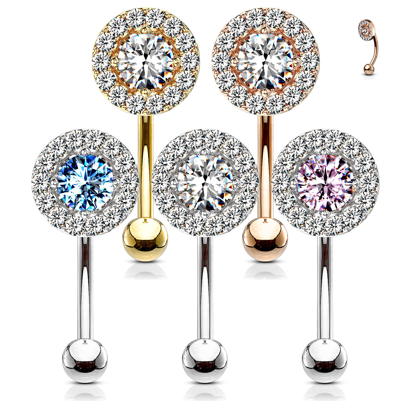 Banán piercing rengeteg csillogó kővel több színben