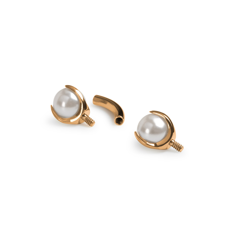 Titán hajlított barbell gyöngyökkel