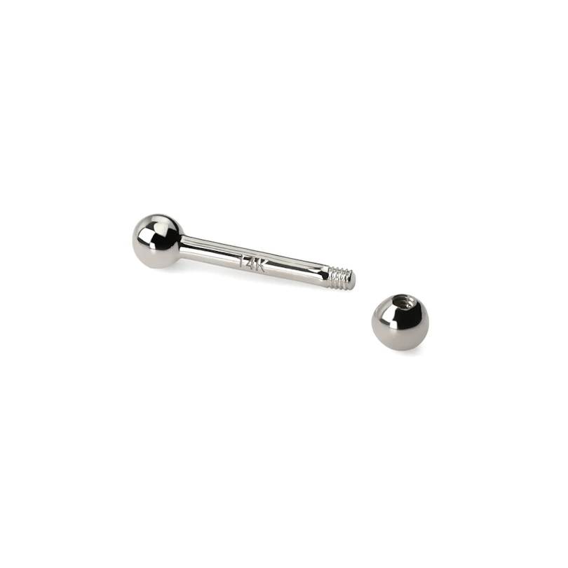 Barbell peircing 14 karátos aranyból