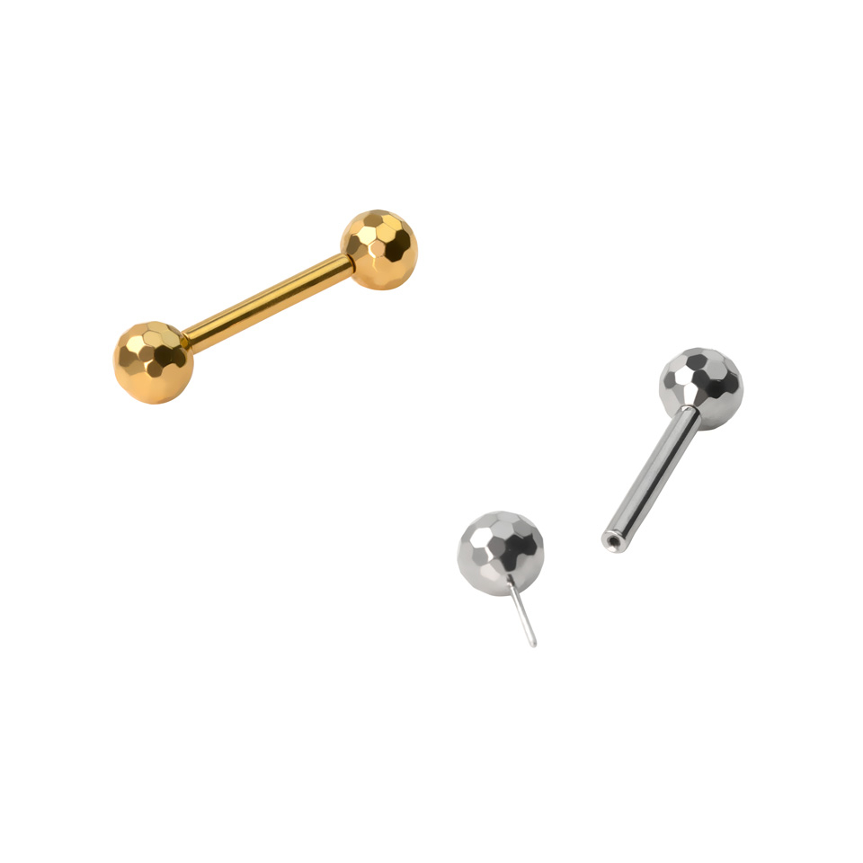 Titán push-in barbell diszkógömbökkel