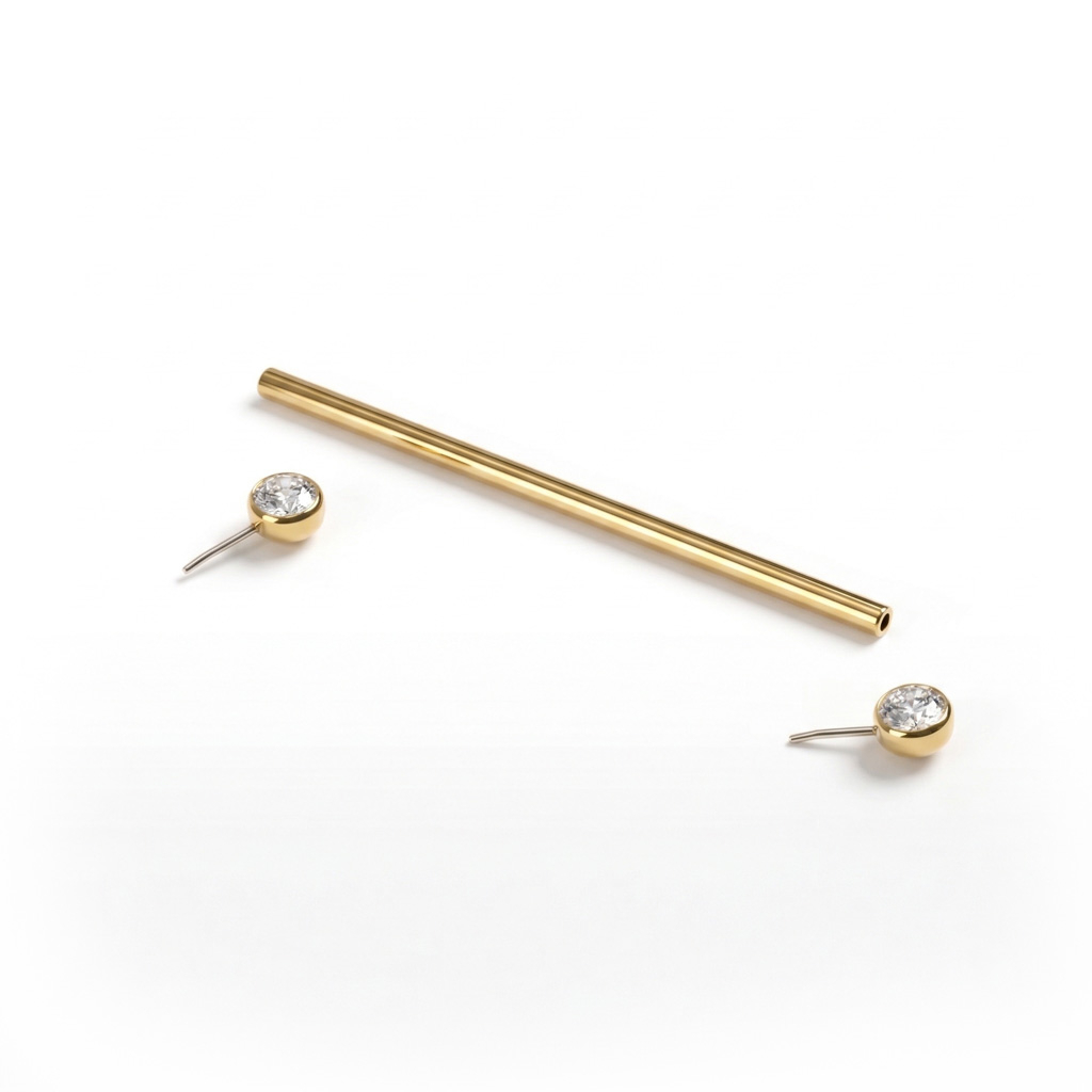 Titán industrial barbell tokos foglalatú kövekkel