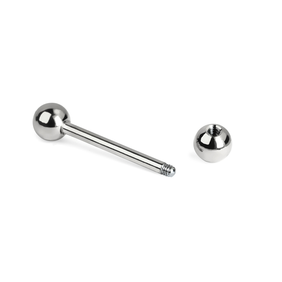 Egyenes szárú barbell titánból