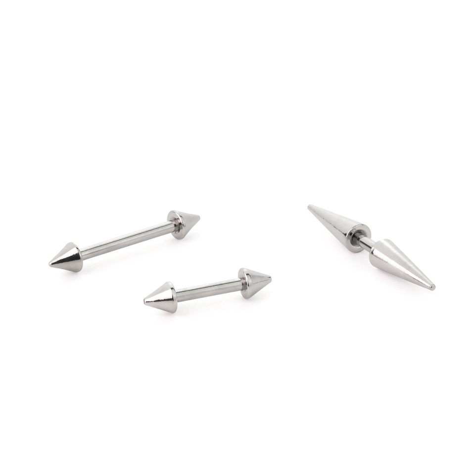 Barbell piercing tüske végekkel