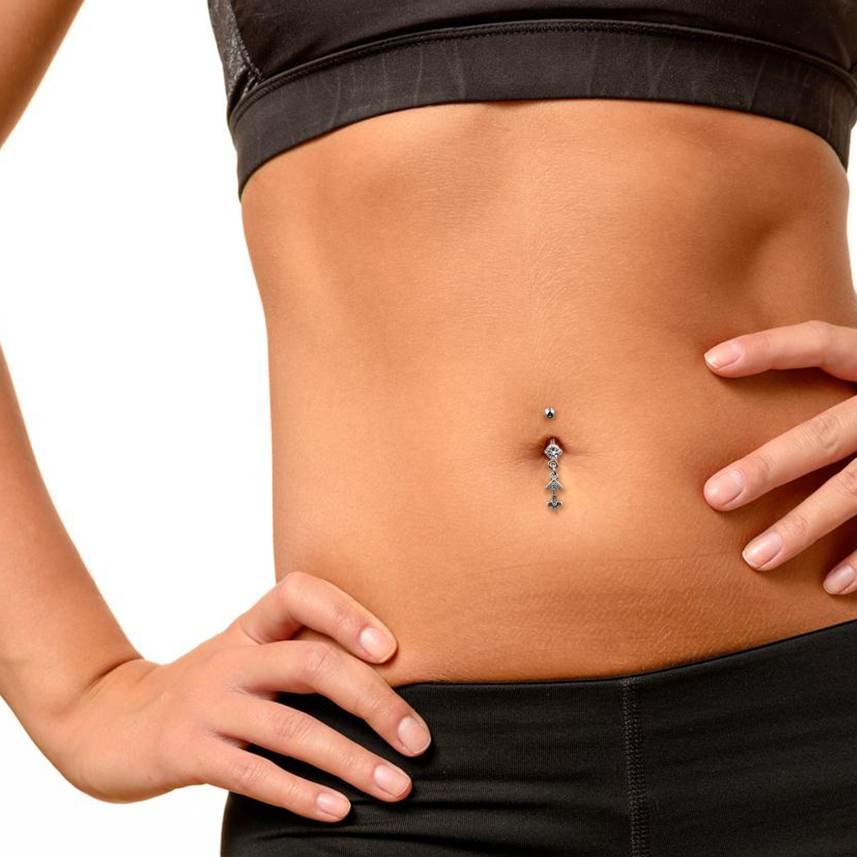Köldök piercing csillagjegy medállal