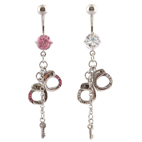 Köldök piercing bilincs dísszel