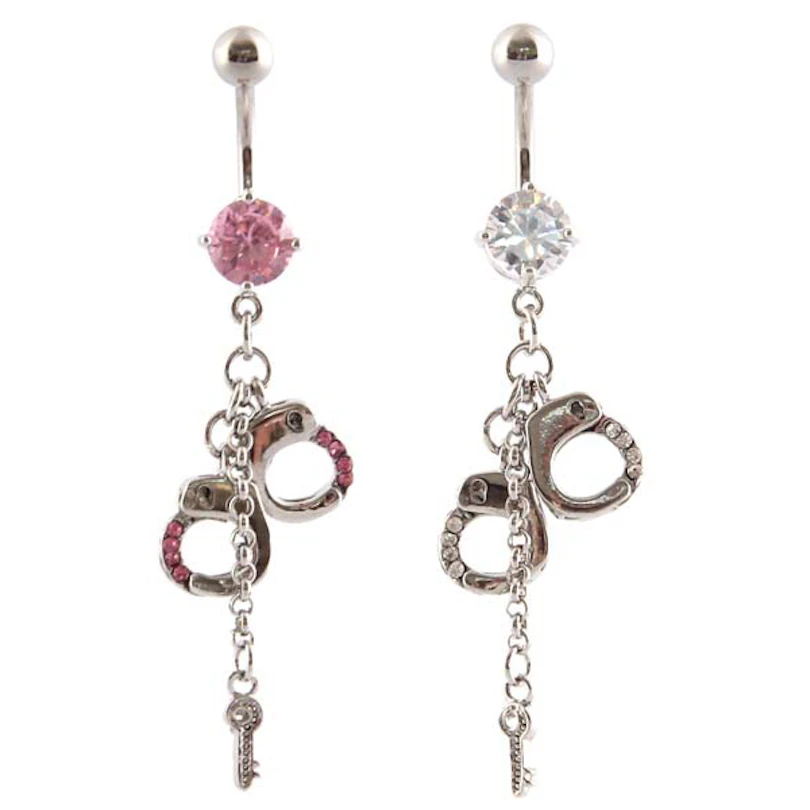 Köldök piercing bilincs dísszel