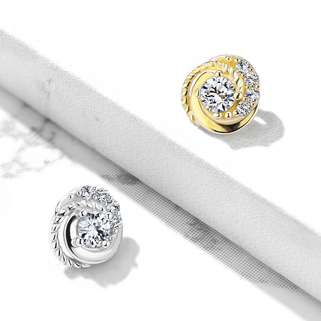 Dermal fej 14 karátos aranyból különleges fonott dísszel