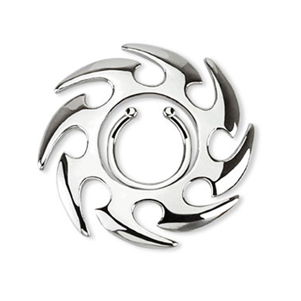 Fake mell piercing tribal nap motívummal