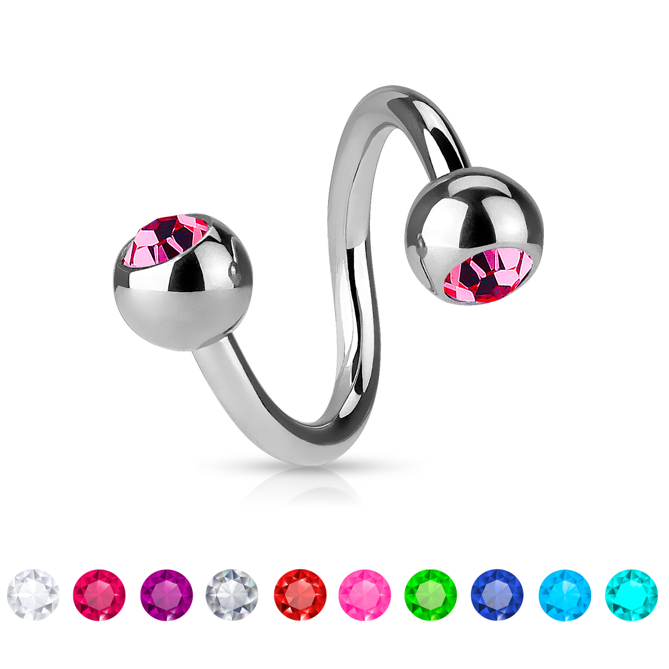 Twister piercing rögzített kövekkel