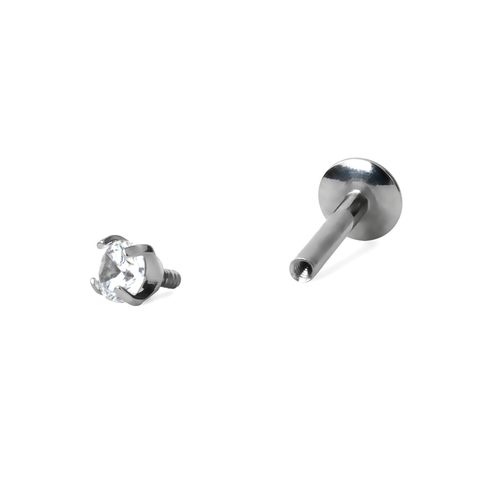 Labret titánból választható kő dizájnnal
