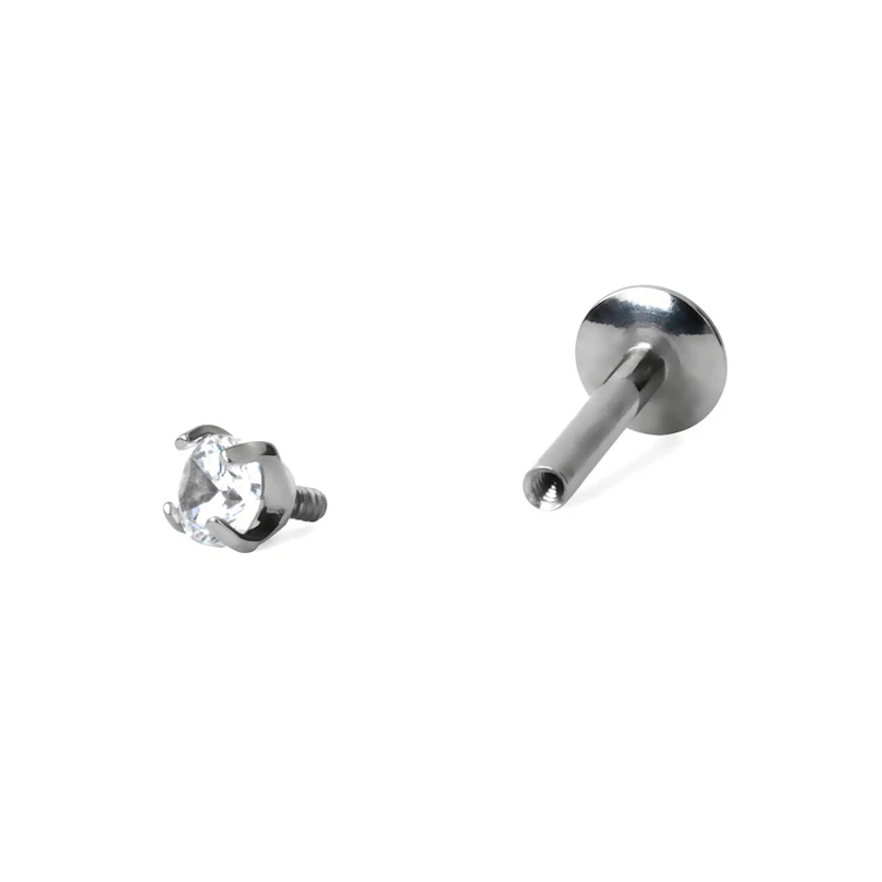 Labret titánból választható kő dizájnnal