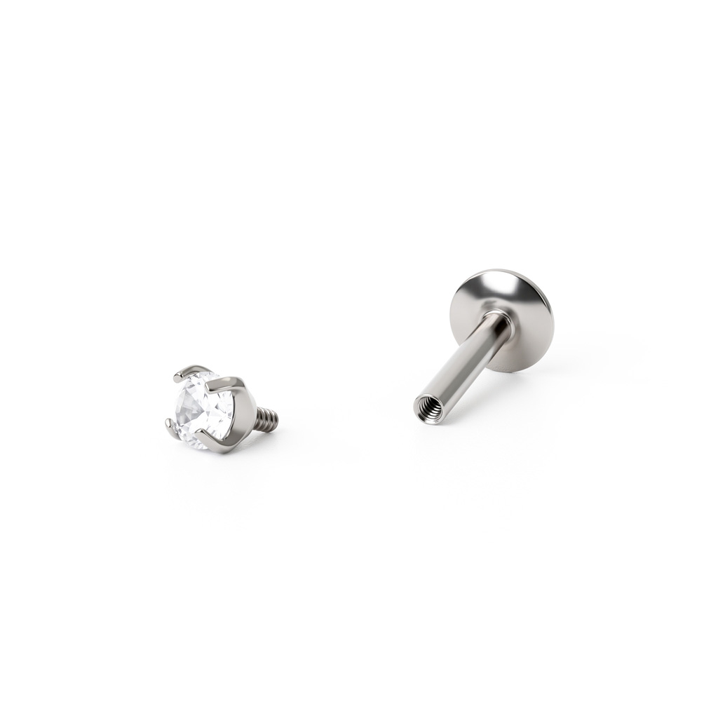Labret titánból választható kő dizájnnal
