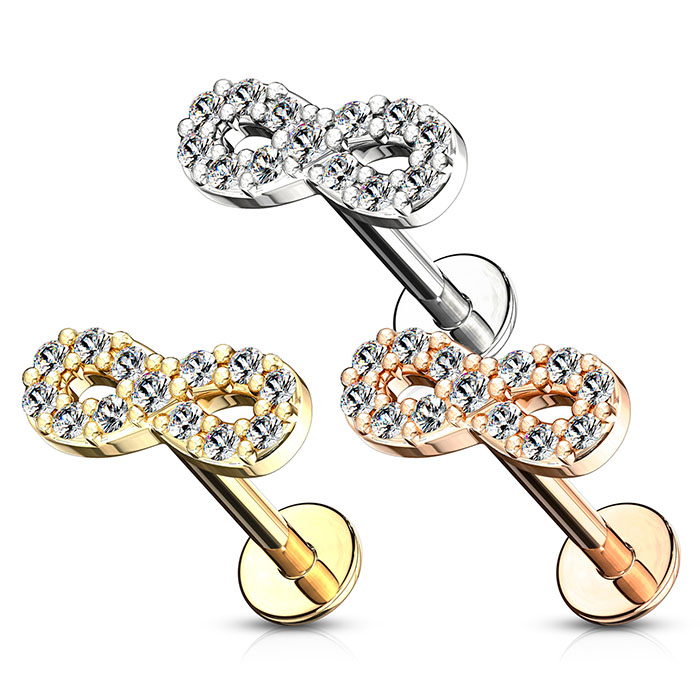 Labret végtelen szimbólummal, kövekkel