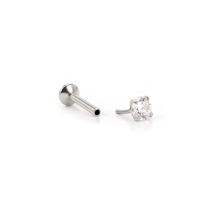 Push-in labret köves felsőrésszel
