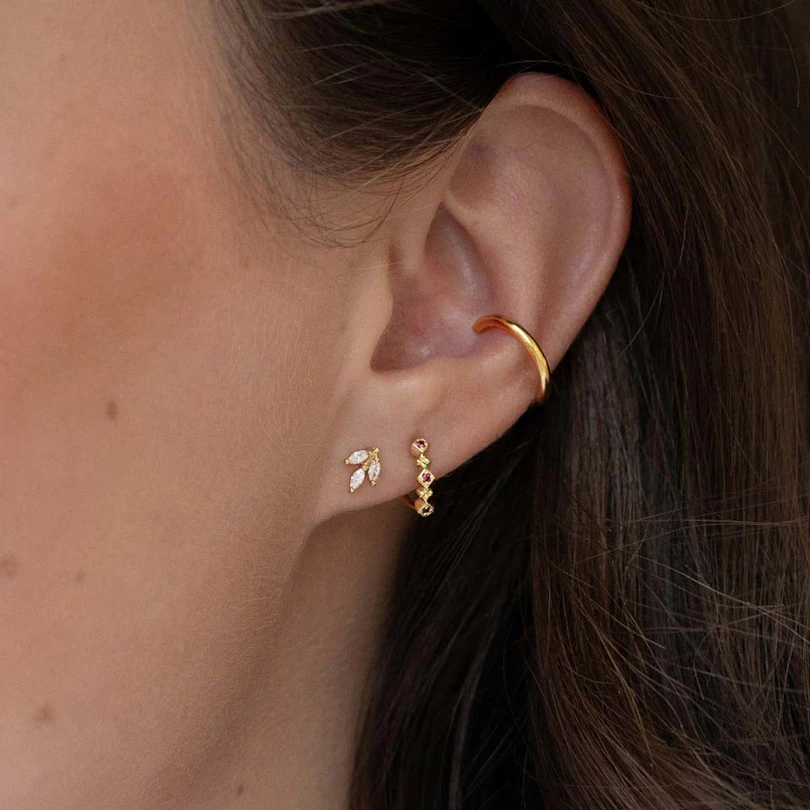 Push-in labret marquise kövekkel